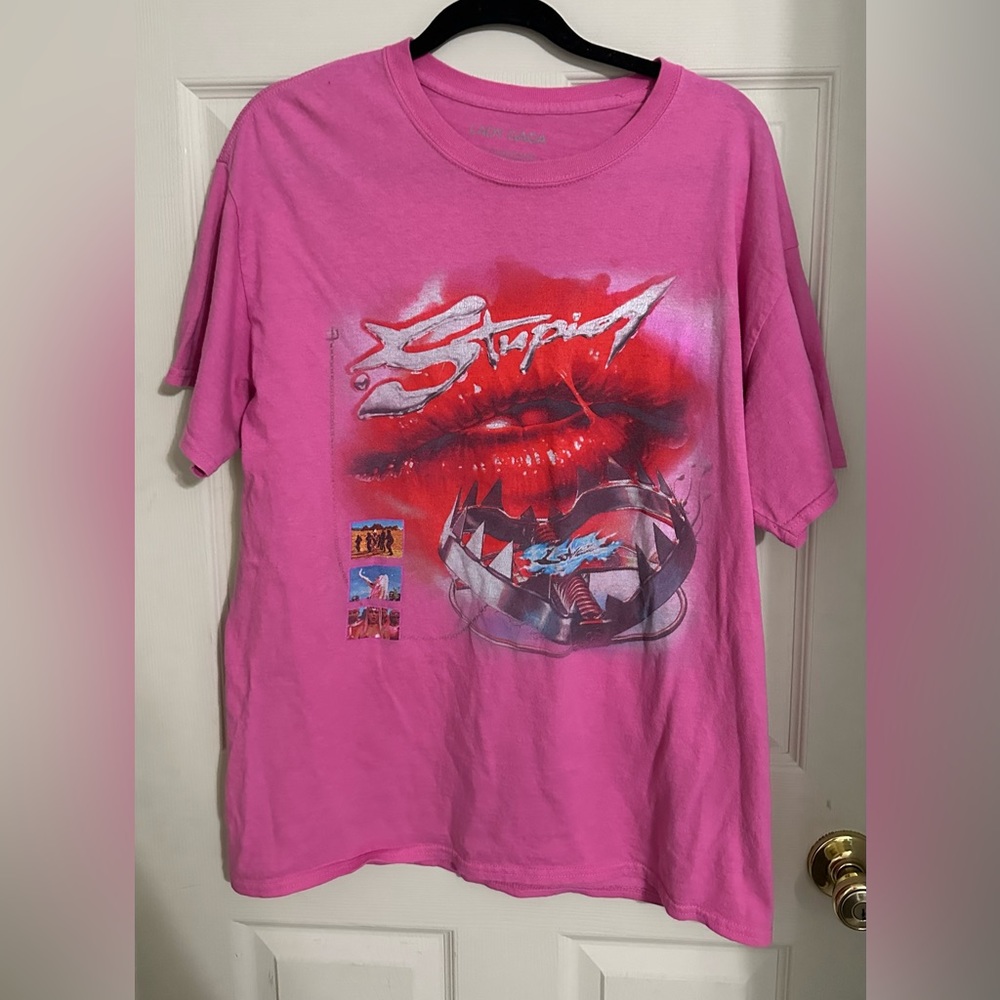 LADY GAGA UNISEX CHROMATICA STUPID LOVE TSHIRT SIZE L